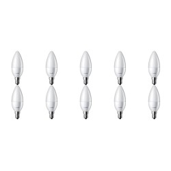 PHILIPS - LED Lamp 10 Pack - CorePro Candle 827 B35 FR - E14 Fitting - 4W - Warm Wit 2700K Vervangt 25W