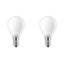 PHILIPS - LED Lamp - Set 2 Stuks - Classic Lustre 827 P45 FR - E14 Fitting - 4.3W - Warm Wit 2700K Vervangt 40W